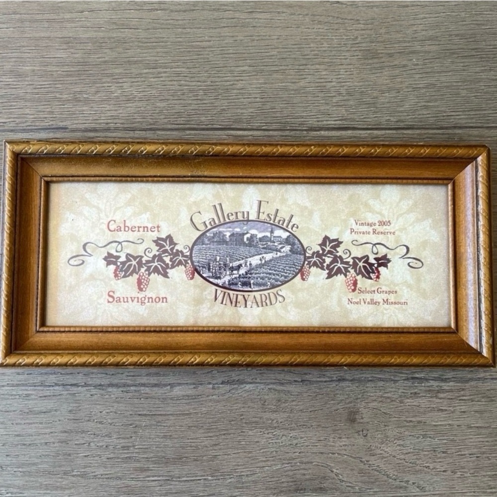 Framed Wine Print – Gallery Estate Vineyards Cabernet Sauvignon Wall Art
